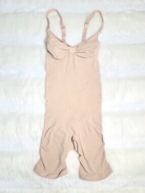 SKIMS Seamless Sculpt Mid Thigh Bodysuit Mica Small NEW